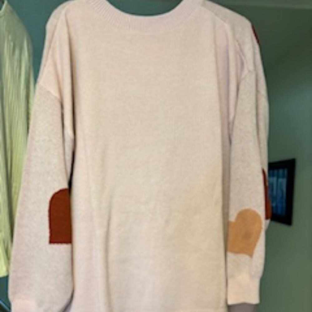 Bloomchic V-Neck Pullover Sweater with Hearts NWT - 1X - Picture 4 of 4